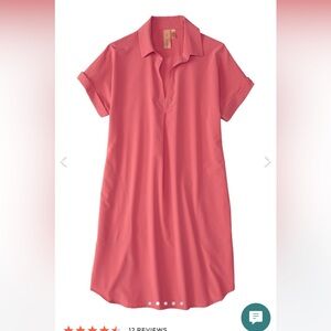 NWT Title Nine Detour INDYEVA Short Sleeve Frivol Shirt Dress XS color: Peony